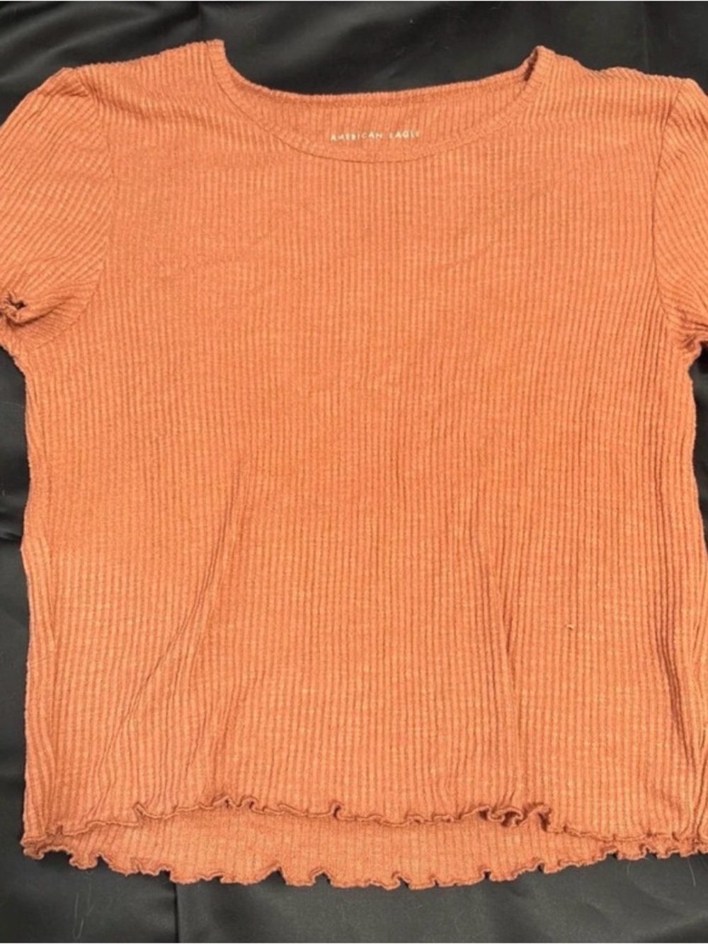 orange crop top